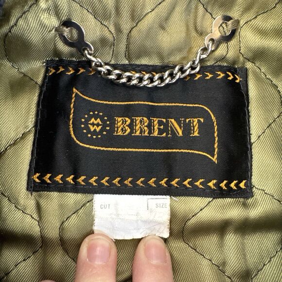 Vtg Brent Black Wool Tweed Pea Coat Double Breasted Nautical Military Inspired M - Picture 4 of 11